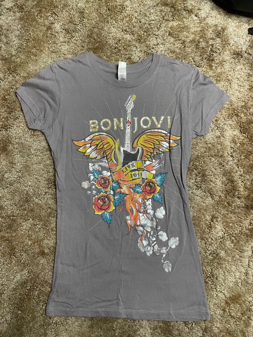 Bon Jovi Woman’s Fitted T Shirt Size Small
